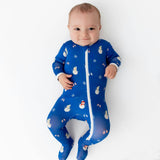 Snowman Zippered Footie