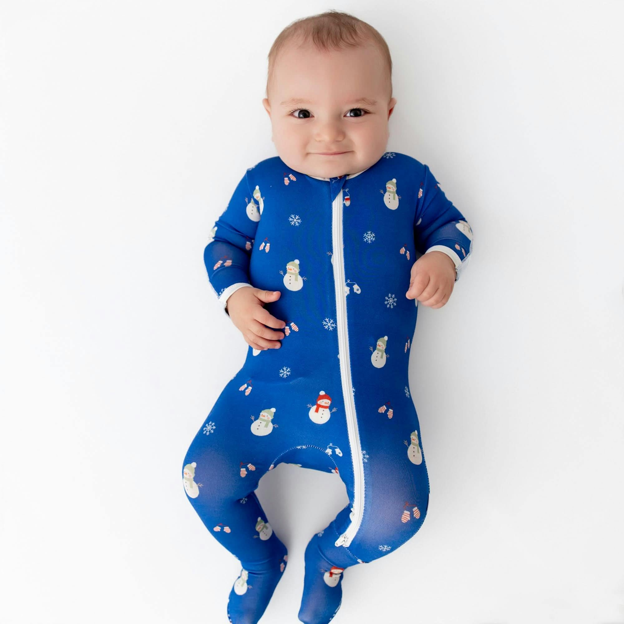 Snowman Zippered Footie