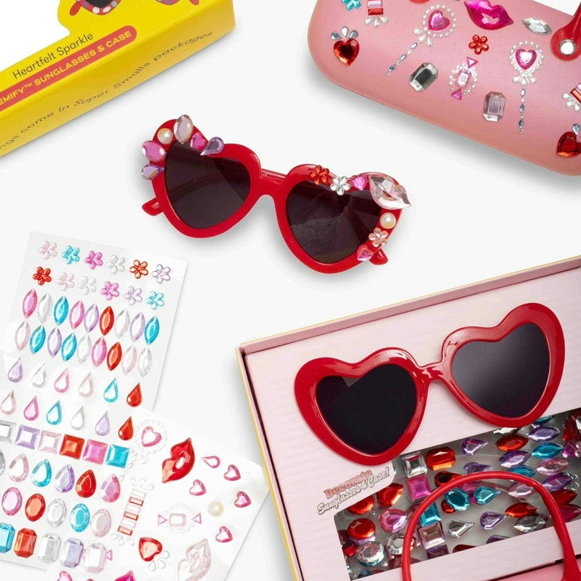 Heartfelt Sparkle Gemify® Sunglasses + Case