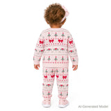 Infant (9-24M) Girls 3-Piece Sweater Set | Festive Bows & Hearts