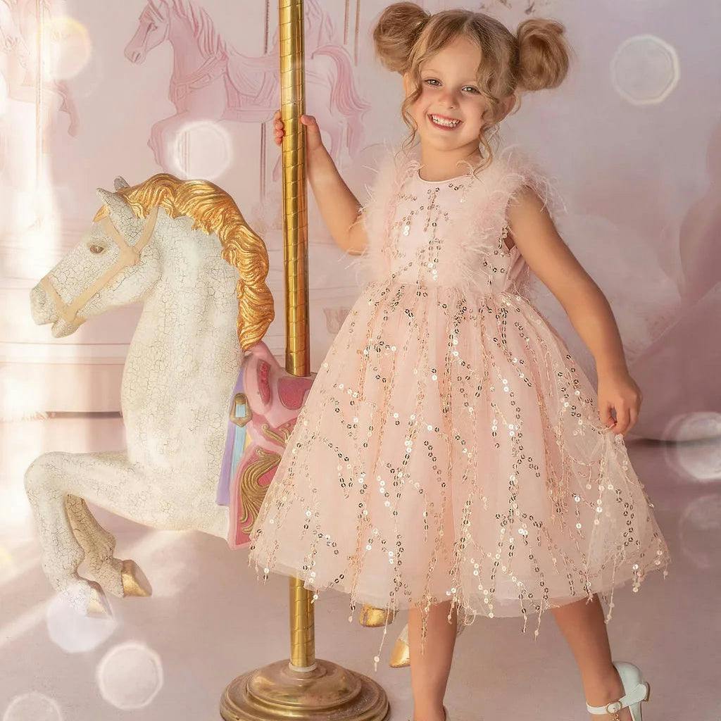 Sparkly Feather Fairy Tulle Dress