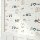 Charlie On the Farm Nursery Wallpaper