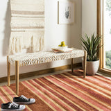 Bandelier Leather Weave Bench