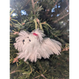 Maltese Dog Hand Knit Christmas Ornament