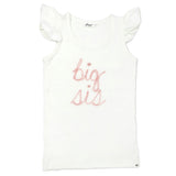 "big sis" Embroidered Cotton Baby Rib Full Sleeve Tank