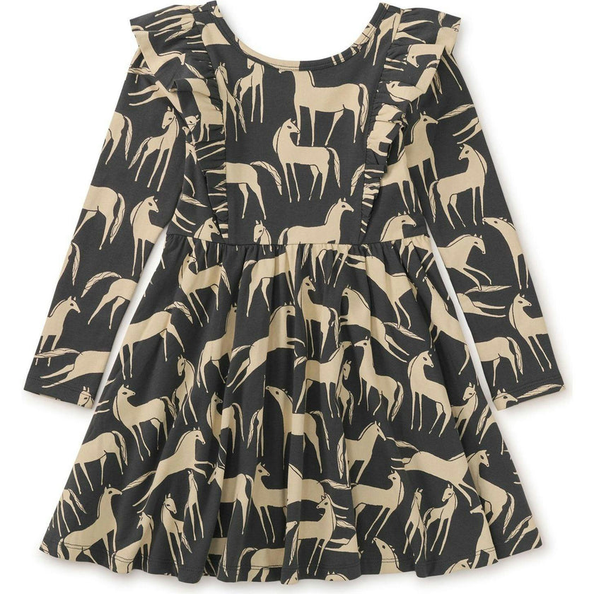 Ruffle Shoulder Ballet Dress, Multi