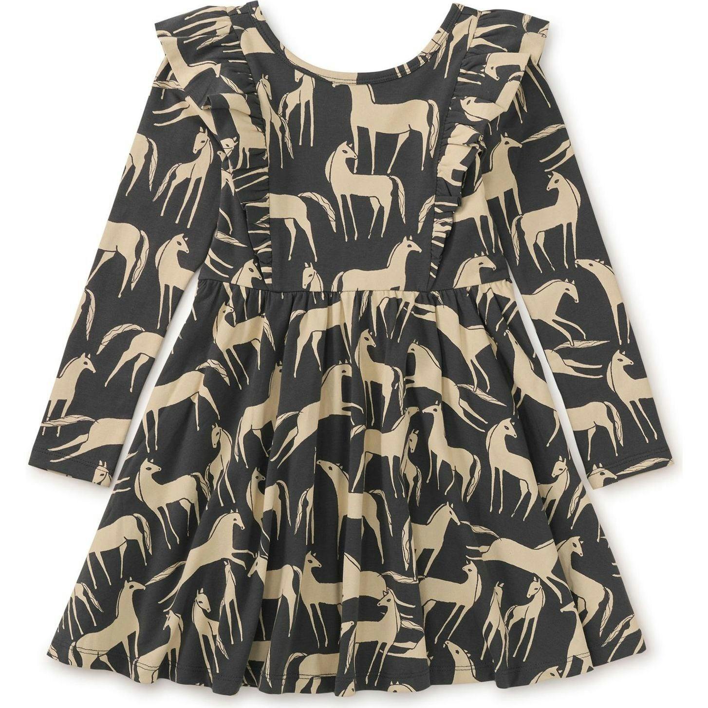 Ruffle Shoulder Ballet Dress, Multi