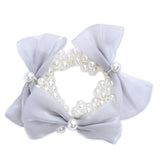 Pearl Bow Scrunchie Set