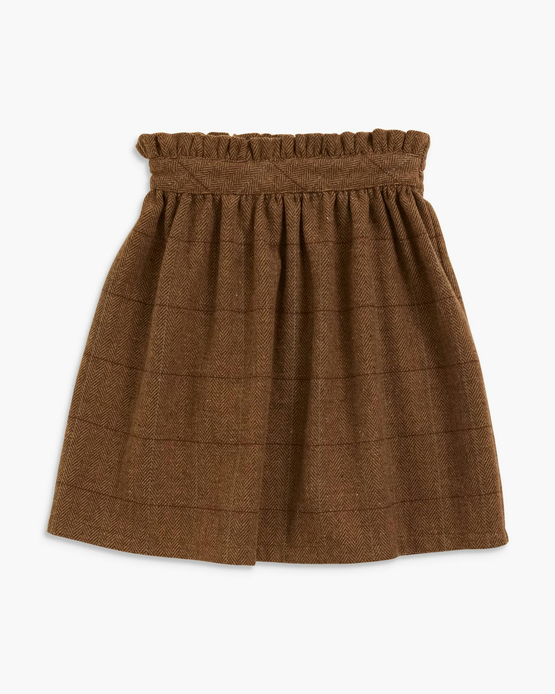 Viana Skirt Brown Tweed