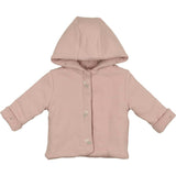 Plush Print Girls' Jacket Ivory & Pink