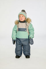 Baby One Piece Snowsuit Adapted For Car Seats Cool Dark Grey