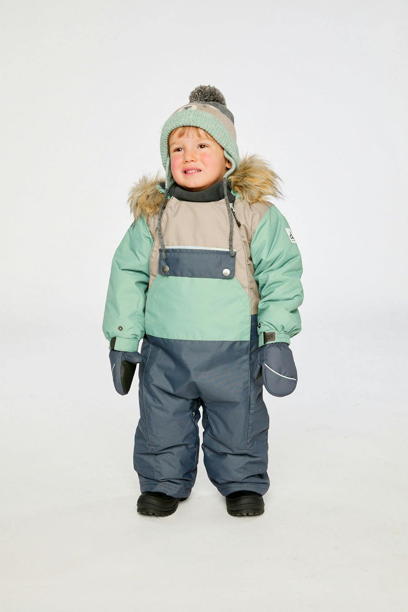 Baby One Piece Snowsuit Adapted For Car Seats Cool Dark Grey