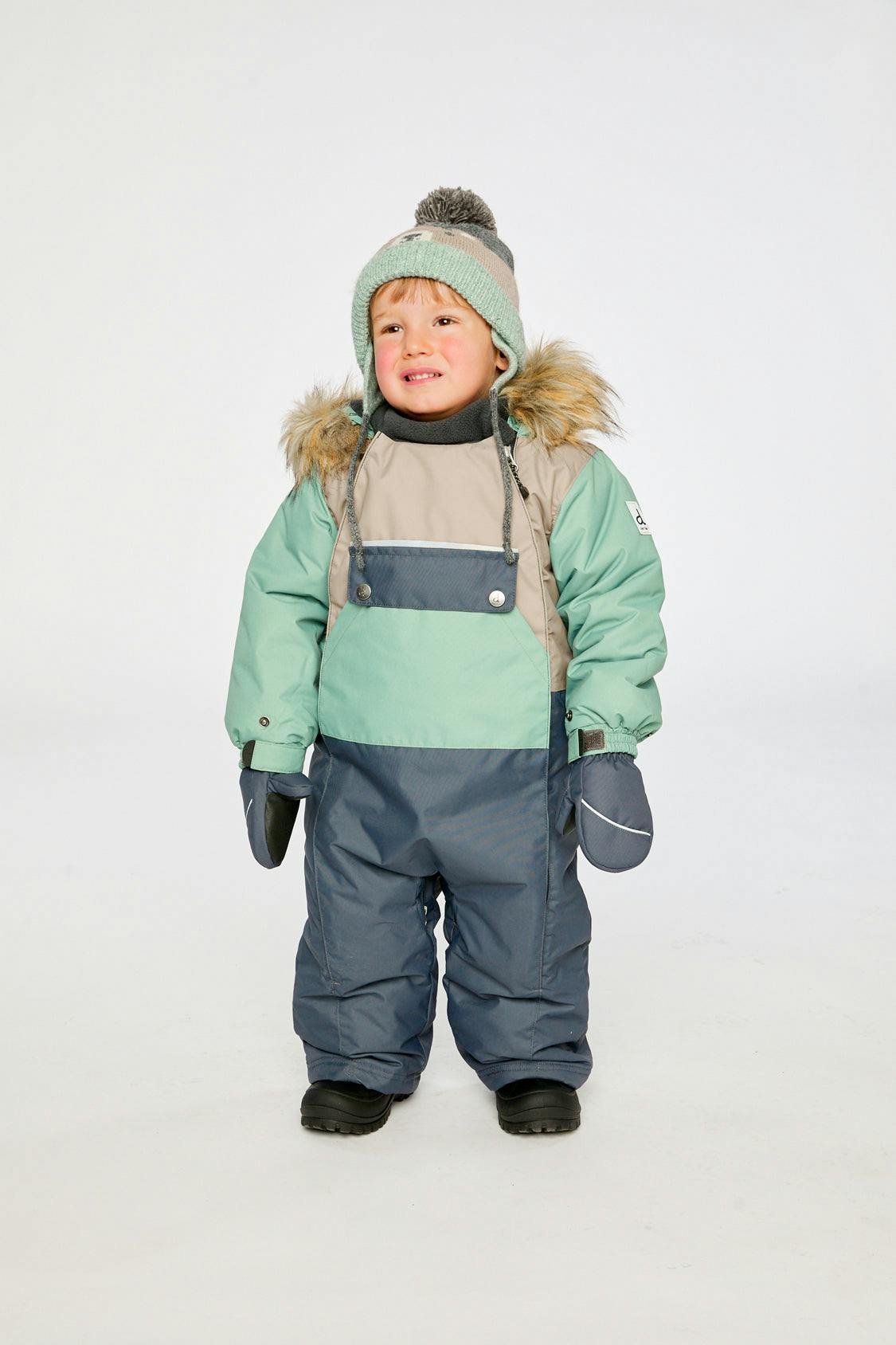 Baby One Piece Snowsuit Adapted For Car Seats Cool Dark Grey