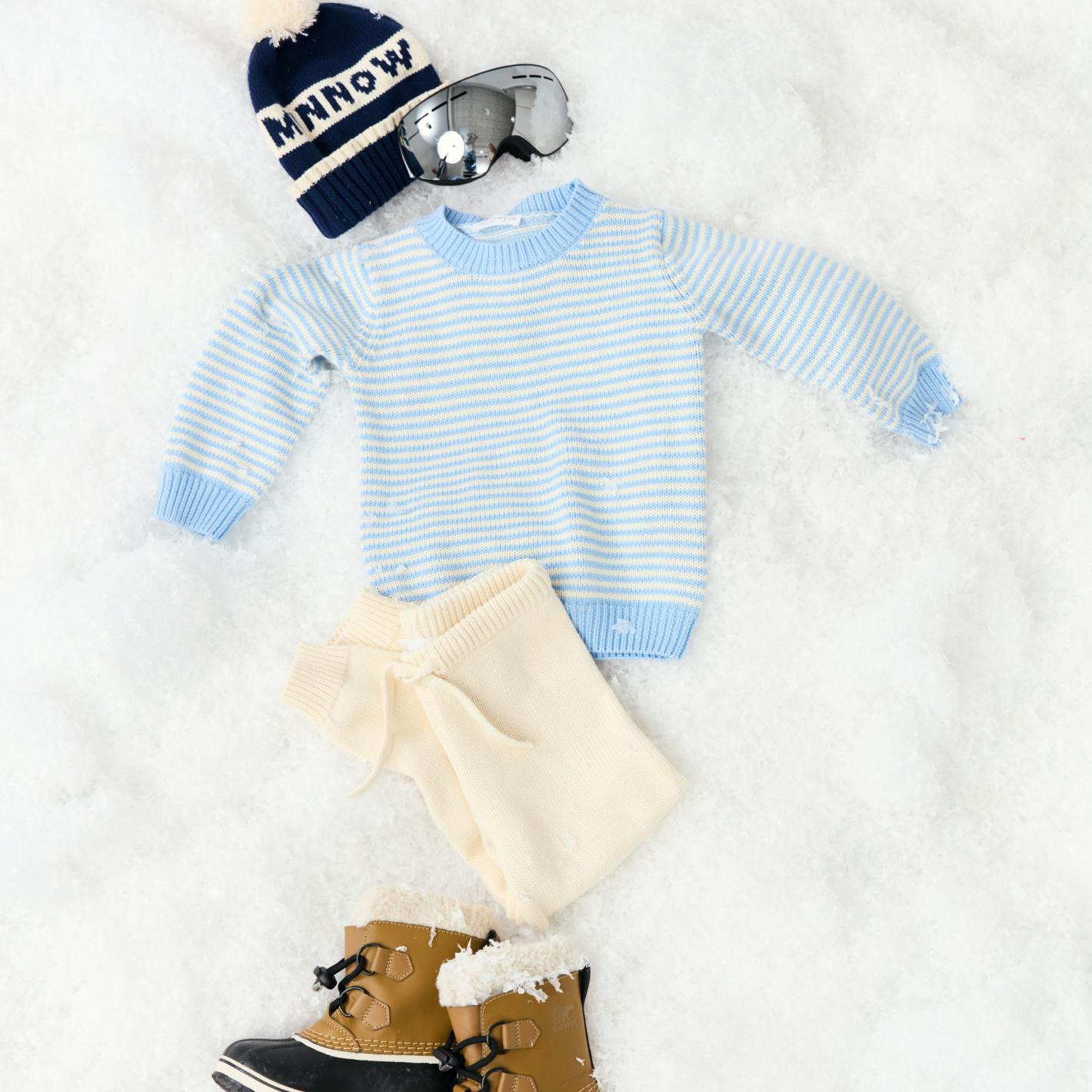 unisex chalet stripe knit sweater