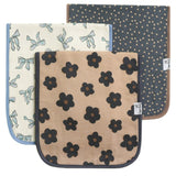 3 Pack Premium Burp Cloths - Gemma In Tan