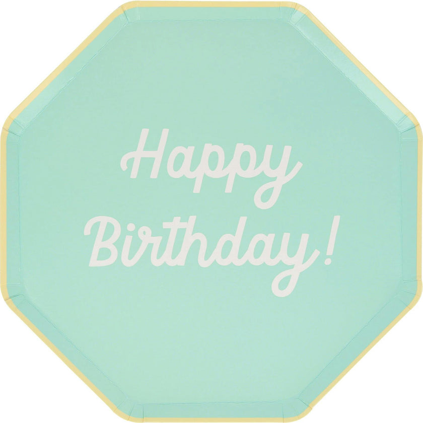 Mixed Happy Birthday Side Plates