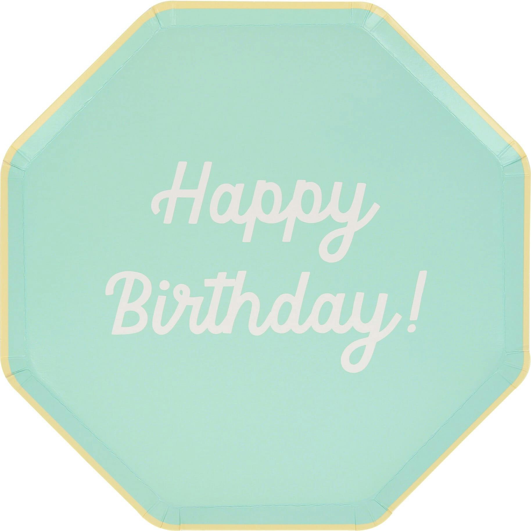 Mixed Happy Birthday Side Plates