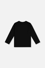 Organic Cotton Jersey T-Shirt Black and Beige