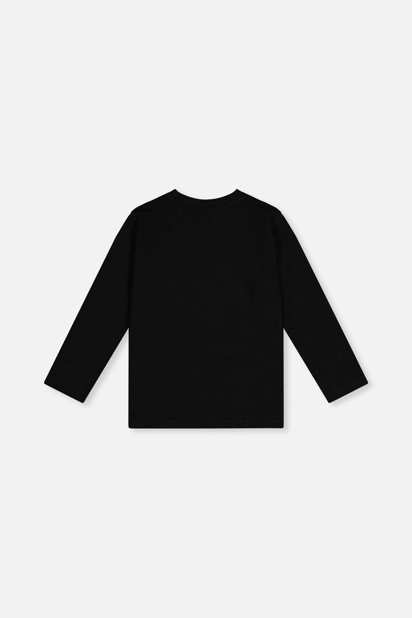 Organic Cotton Jersey T-Shirt Black and Beige