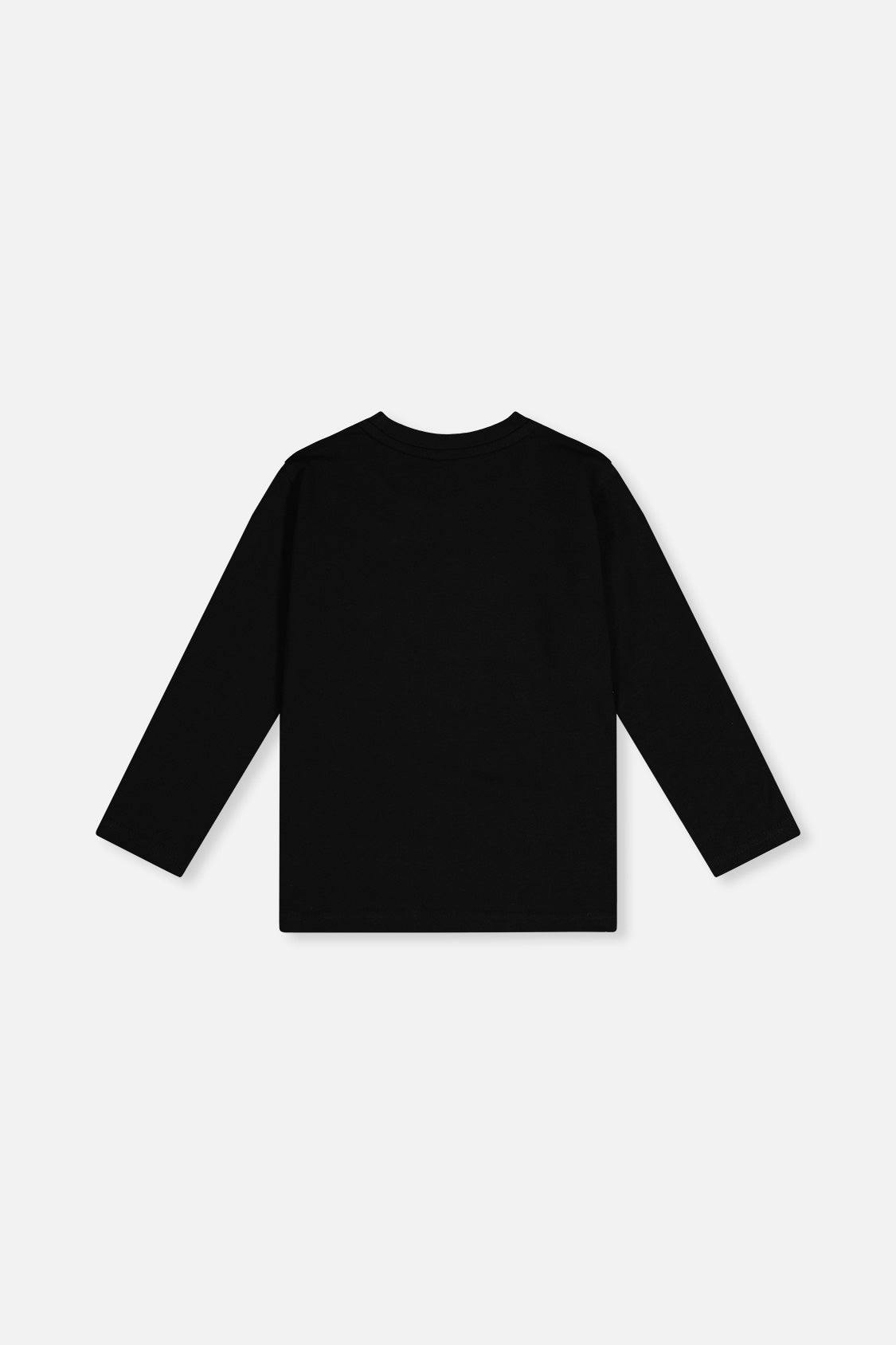 Organic Cotton Jersey T-Shirt Black and Beige