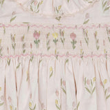 Smock Flutter Dress in Dancing Tulips