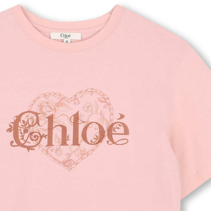 Pink Heart Logo Tee