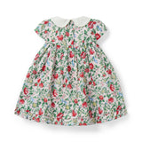Baby Ditsy Floral Collared Dress, multicolor