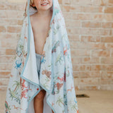Premium Big Kid Hooded Towel - Dino Explorer