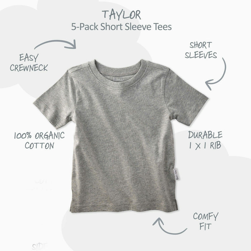 TAYLOR 5-Pack Toddler Short Sleeve T-Shirts