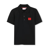 Boys Mini Me Black Logo Polo Shirt