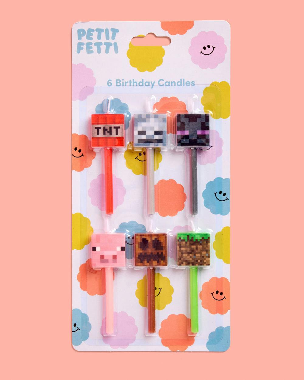 Pixel Candles - set of 6