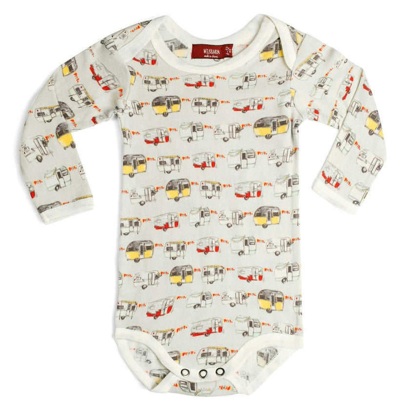 Vintage Trailers Organic Cotton Long Sleeve One Piece