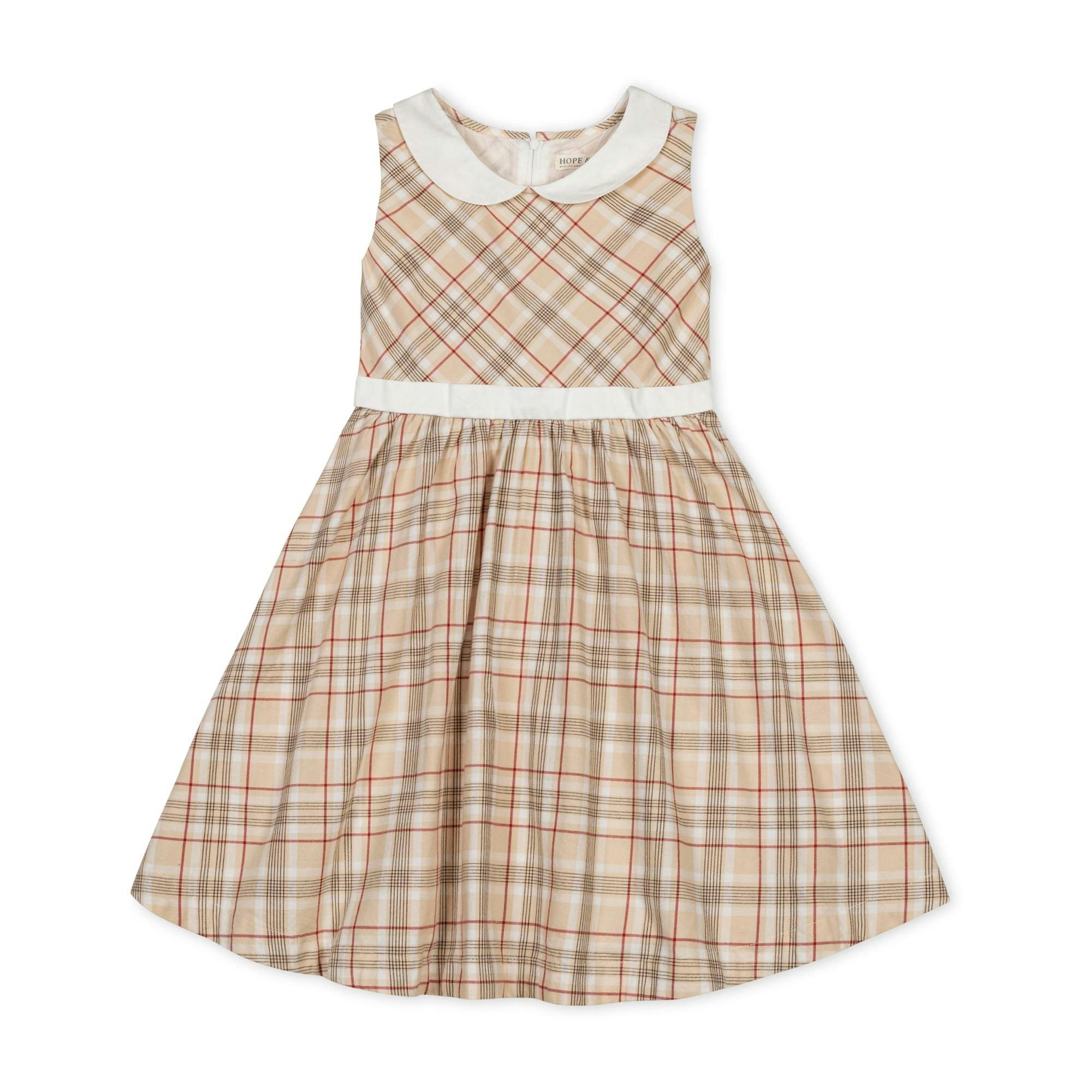 Organic Sleeveless Peter Pan Collar Party Dress