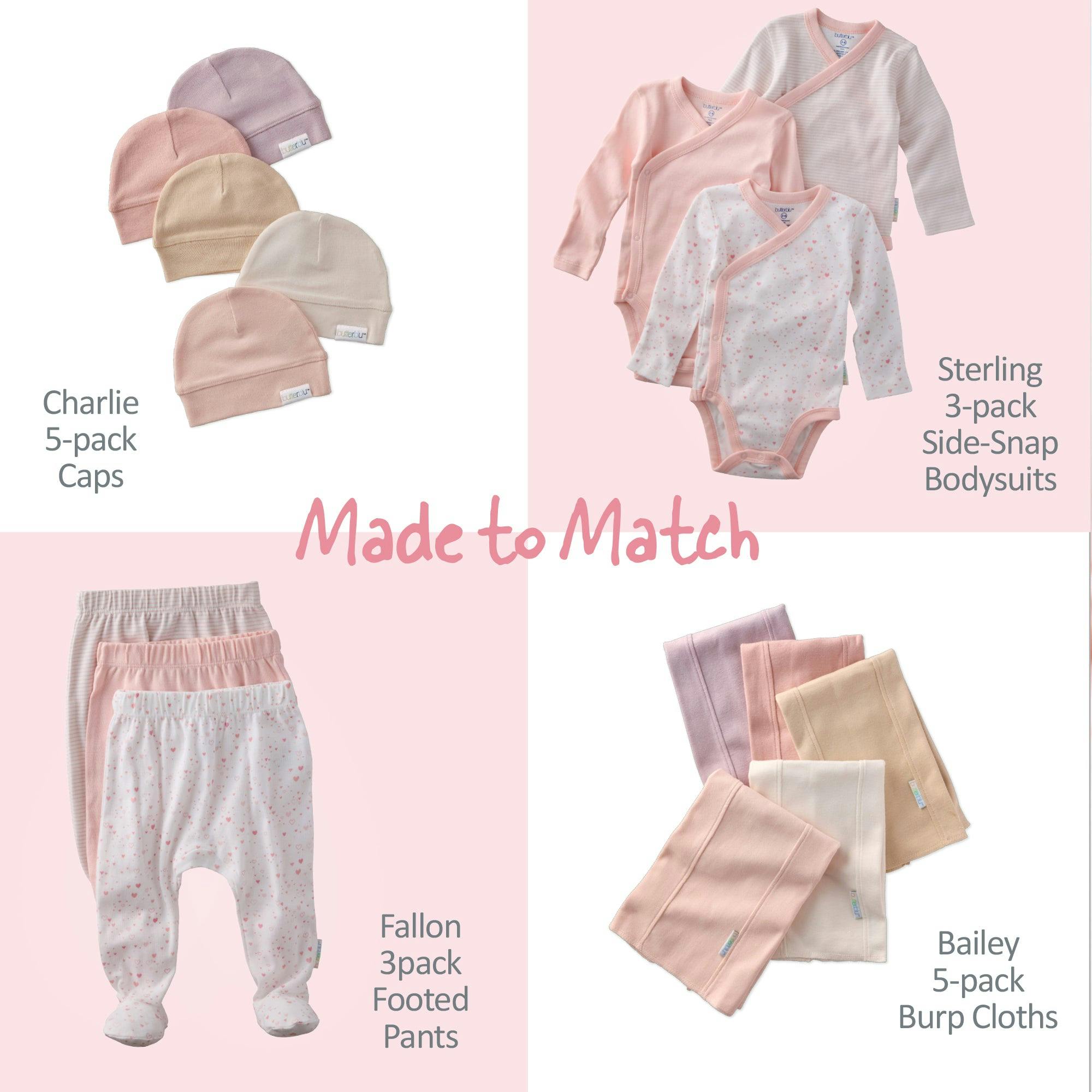 FALLON 3-Pack Footed Baby Pants