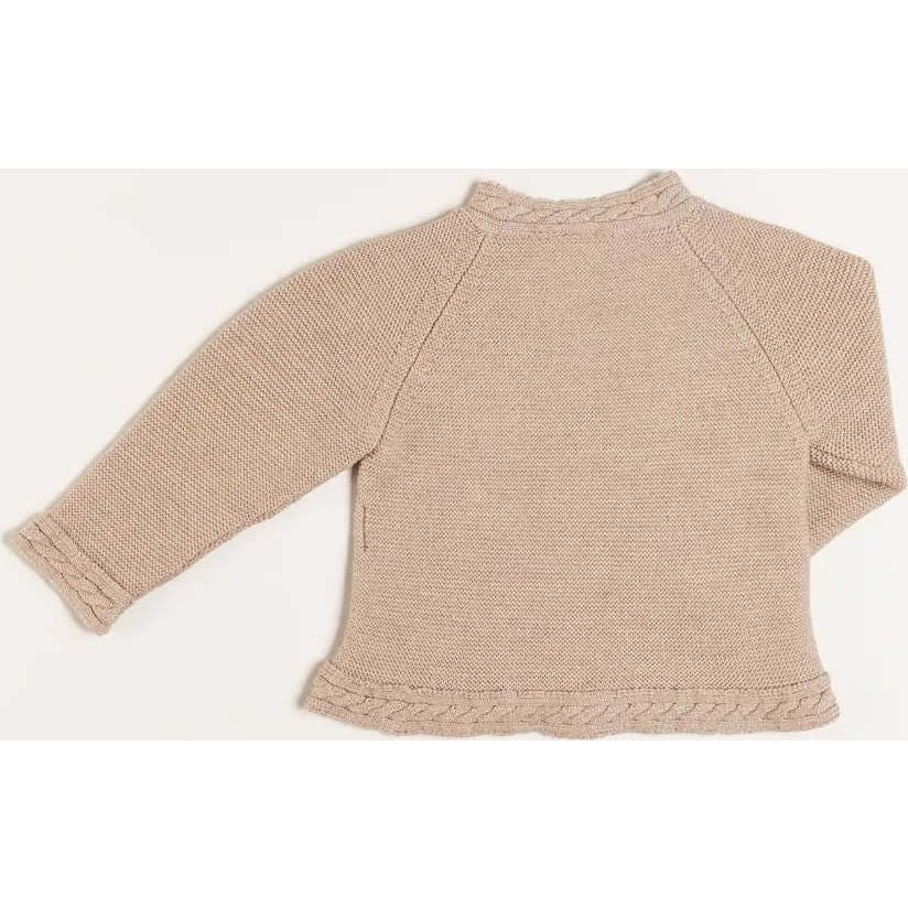 Cable Detail Cardigan in Beige (6mths-3yrs)