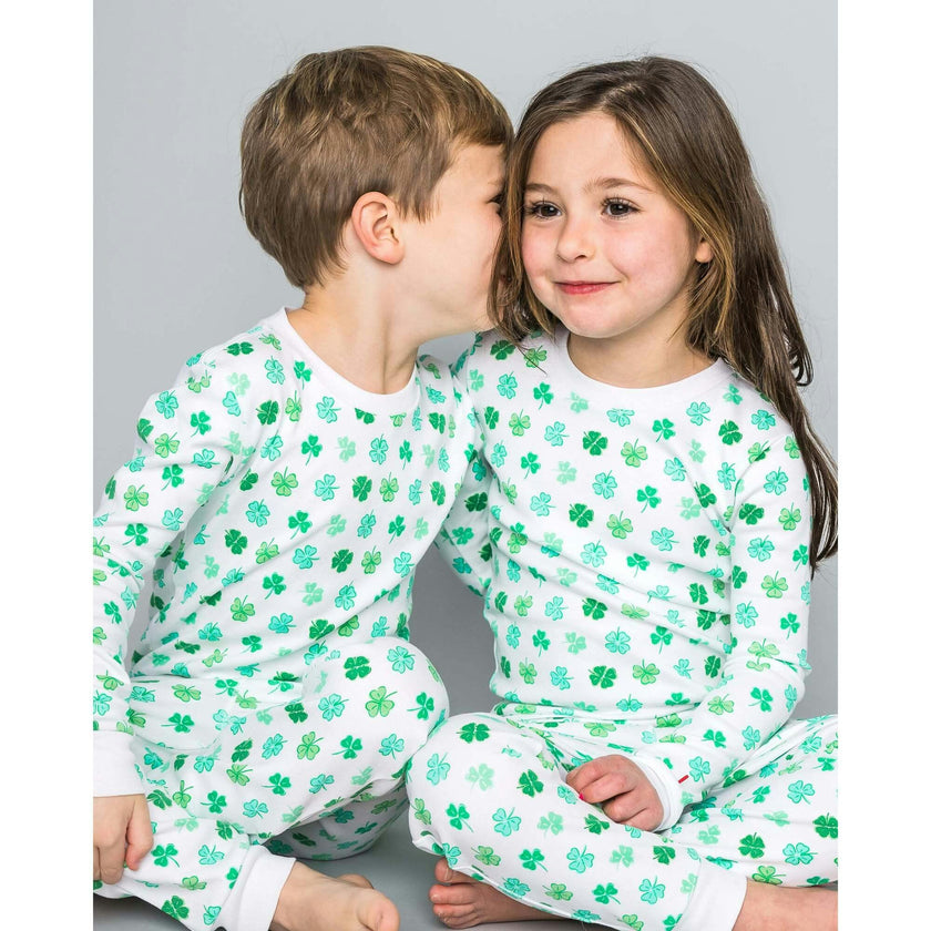 The Organic Long Sleeve Pajama Set [Shamrocks]