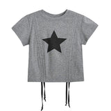 Gray Tee with Star Accent