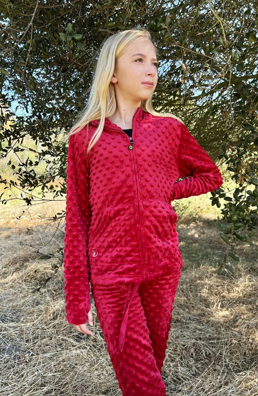 Minky Bubble Zip Hoodie