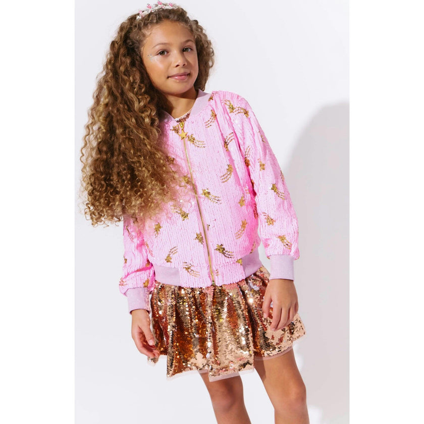 Galaxy Star Sequin Bomber