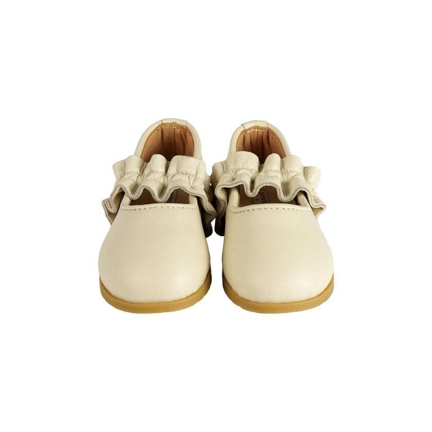 Tiffie Ballerinas | Cream Leather