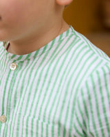 Victor Shirt Mint Stripe