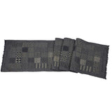 Artisan Hand Loomed Cotton Table Runner - Indigo Blocks - 18"x96" Arcadia Home