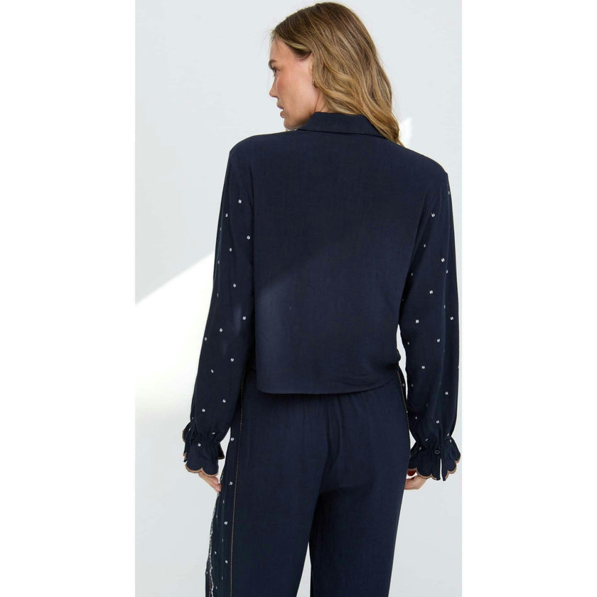 Penny Boxy Embroidered Shirt