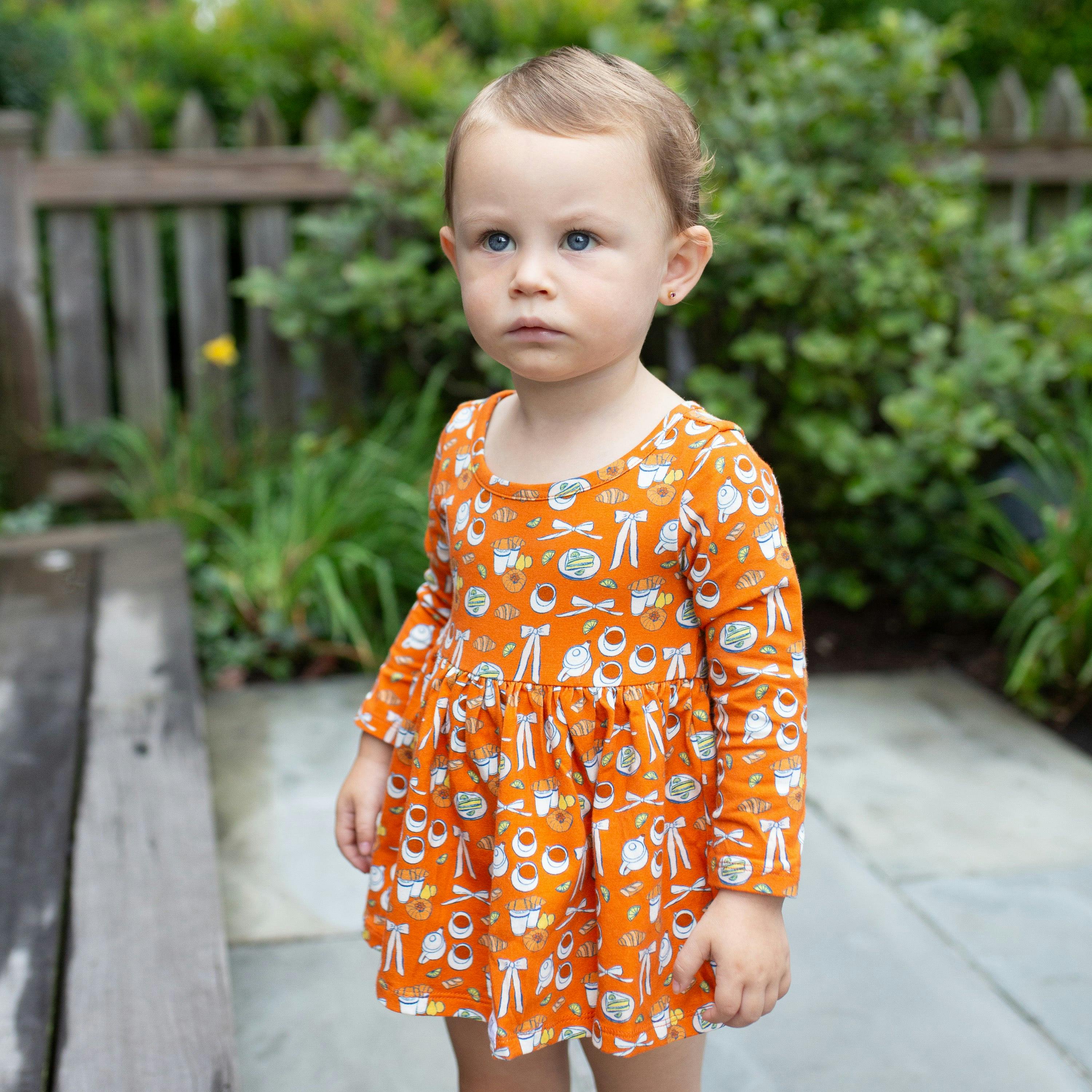 Long Sleeve Bubble Romper in Coffee Shop