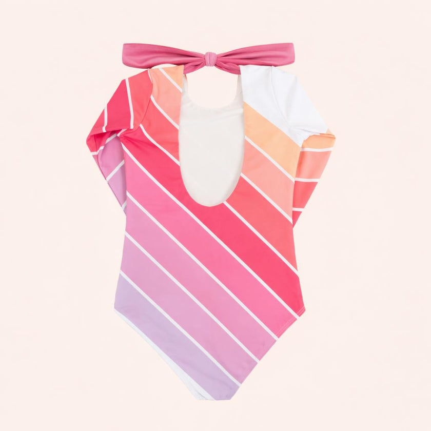 Pink Beach Rainbow One Piece Long Sleeve