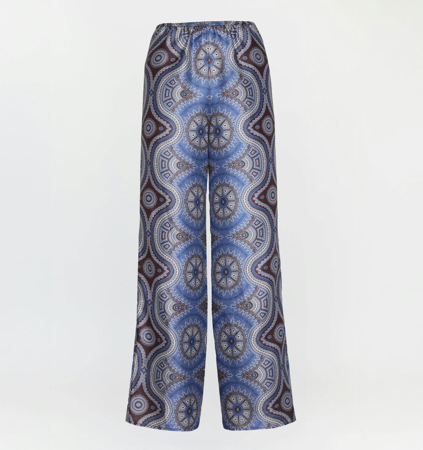 The Taylor Pant - Brown Cobalt Medallion