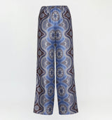 The Taylor Pant - Brown Cobalt Medallion
