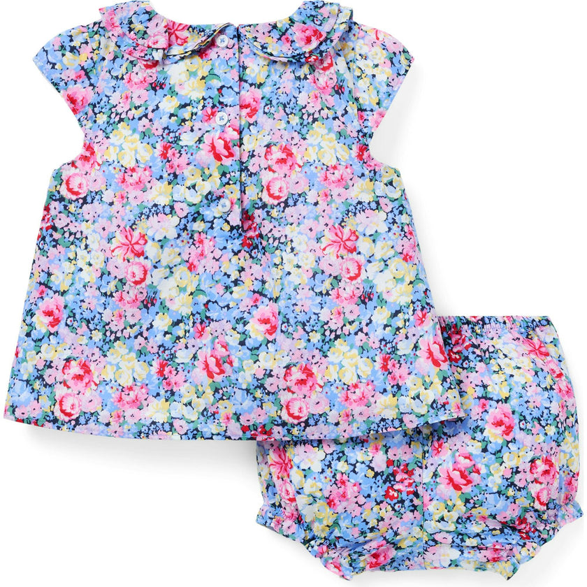 Baby Floral Ruffle Collar Matching Set