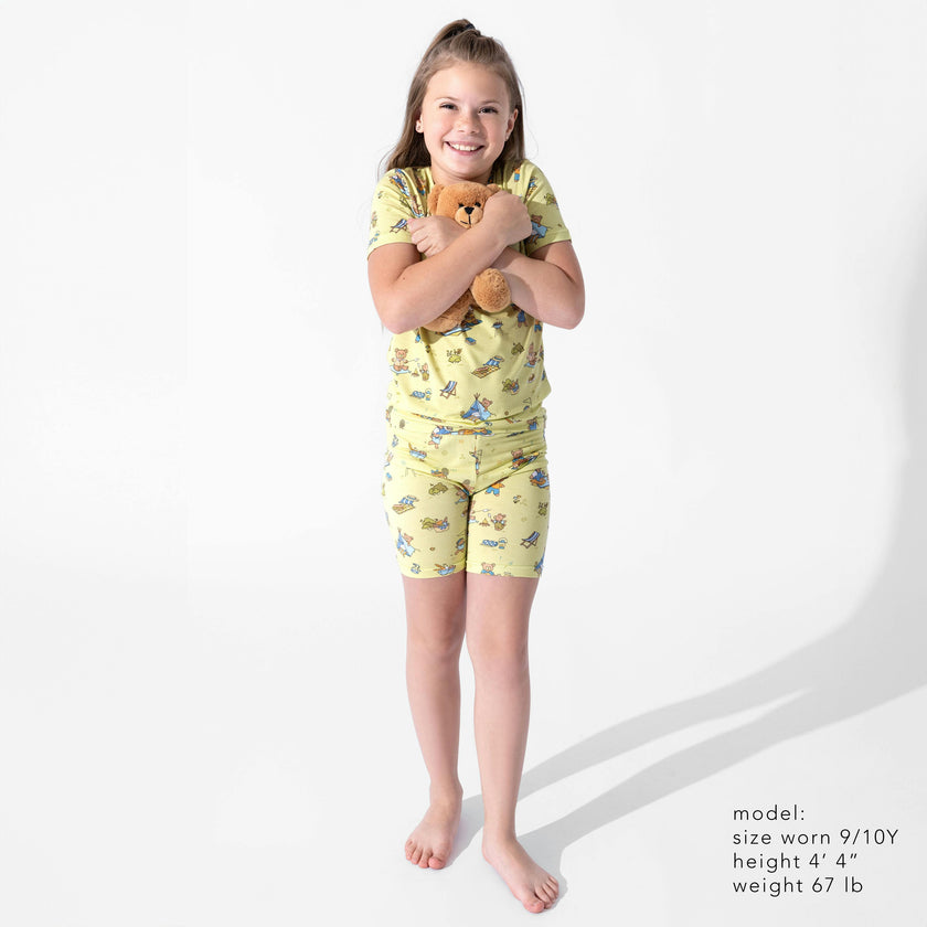 Teddy Bear Picnic Bamboo Kids Pajama Short Set