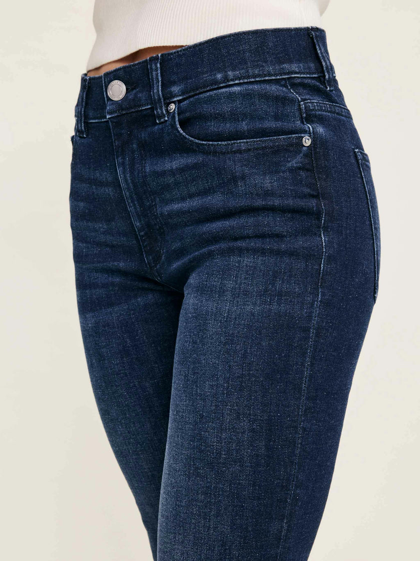Halle Straight Petite High Rise Instasculpt™ 25.5" Jeans | Mediterranean